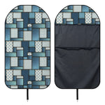 Plaid And Denim Patchwork Pattern Print Waterproof Car Seat Cover