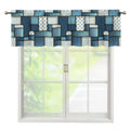 Plaid And Denim Patchwork Pattern Print Window Valance