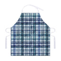 Plaid Denim Jeans Pattern Print Adjustable Apron