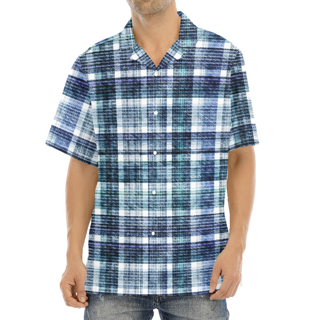 Plaid Denim Jeans Pattern Print Aloha Shirt