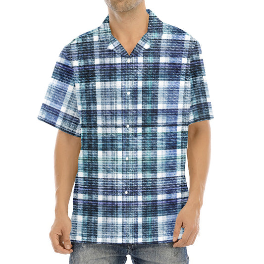 Plaid Denim Jeans Pattern Print Aloha Shirt
