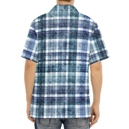Plaid Denim Jeans Pattern Print Aloha Shirt