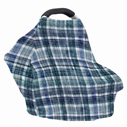 Plaid Denim Jeans Pattern Print Baby Seat Cover