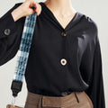 Plaid Denim Jeans Pattern Print Bag Strap