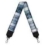Plaid Denim Jeans Pattern Print Bag Strap