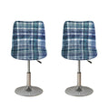 Plaid Denim Jeans Pattern Print Bar Stool Covers