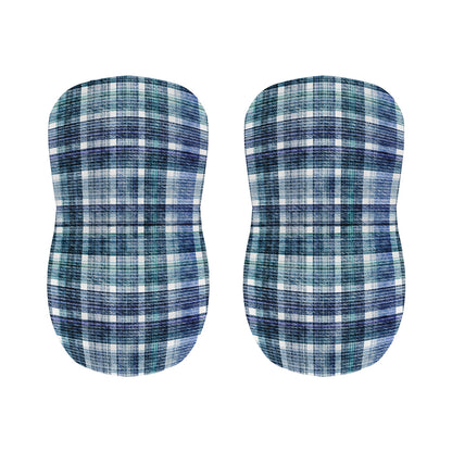 Plaid Denim Jeans Pattern Print Bar Stool Covers