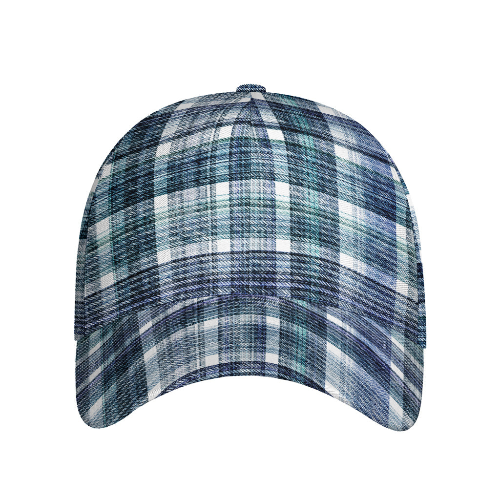 Plaid Denim Jeans Pattern Print Baseball Cap