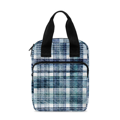 Plaid Denim Jeans Pattern Print Bible Tote Bag