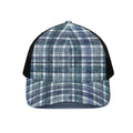 Plaid Denim Jeans Pattern Print Black Mesh Trucker Hat