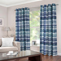 Plaid Denim Jeans Pattern Print Dimout Grommet Curtains