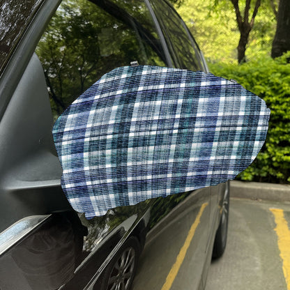 Plaid Denim Jeans Pattern Print Car Side Mirror Covers