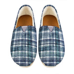 Plaid Denim Jeans Pattern Print Casual Shoes