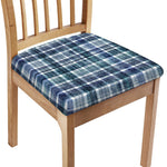 Plaid Denim Jeans Pattern Print Chair Cushion Cover