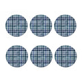 Plaid Denim Jeans Pattern Print Coaster Set