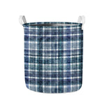 Plaid Denim Jeans Pattern Print Collapsible Laundry Basket