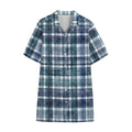 Plaid Denim Jeans Pattern Print Cotton Hawaiian Shirt