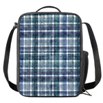 Plaid Denim Jeans Pattern Print Crossbody Lunch Bag