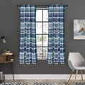 Plaid Denim Jeans Pattern Print Grommet Curtain Panels