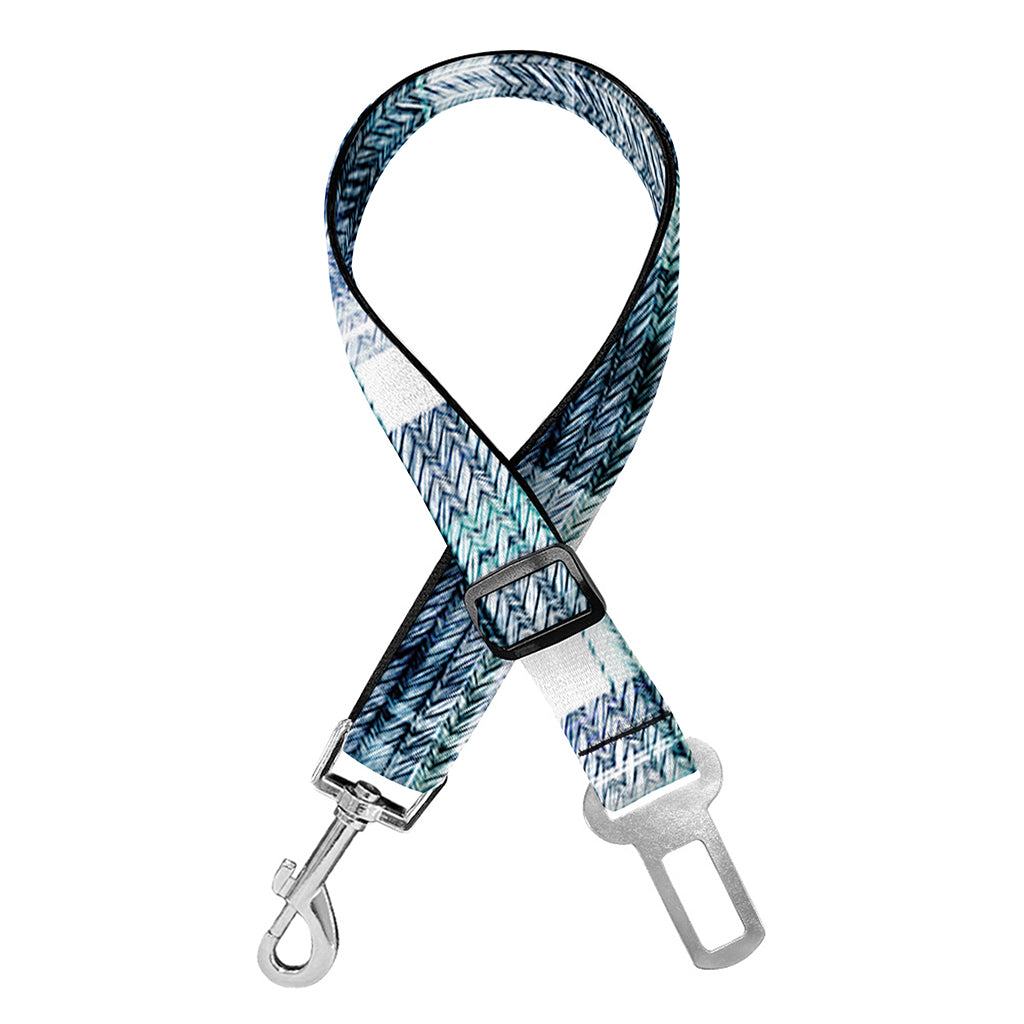 Plaid Denim Jeans Pattern Print Dog Seat Belt