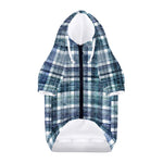 Plaid Denim Jeans Pattern Print Dog Zip Up Hoodie