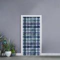 Plaid Denim Jeans Pattern Print Door Sticker
