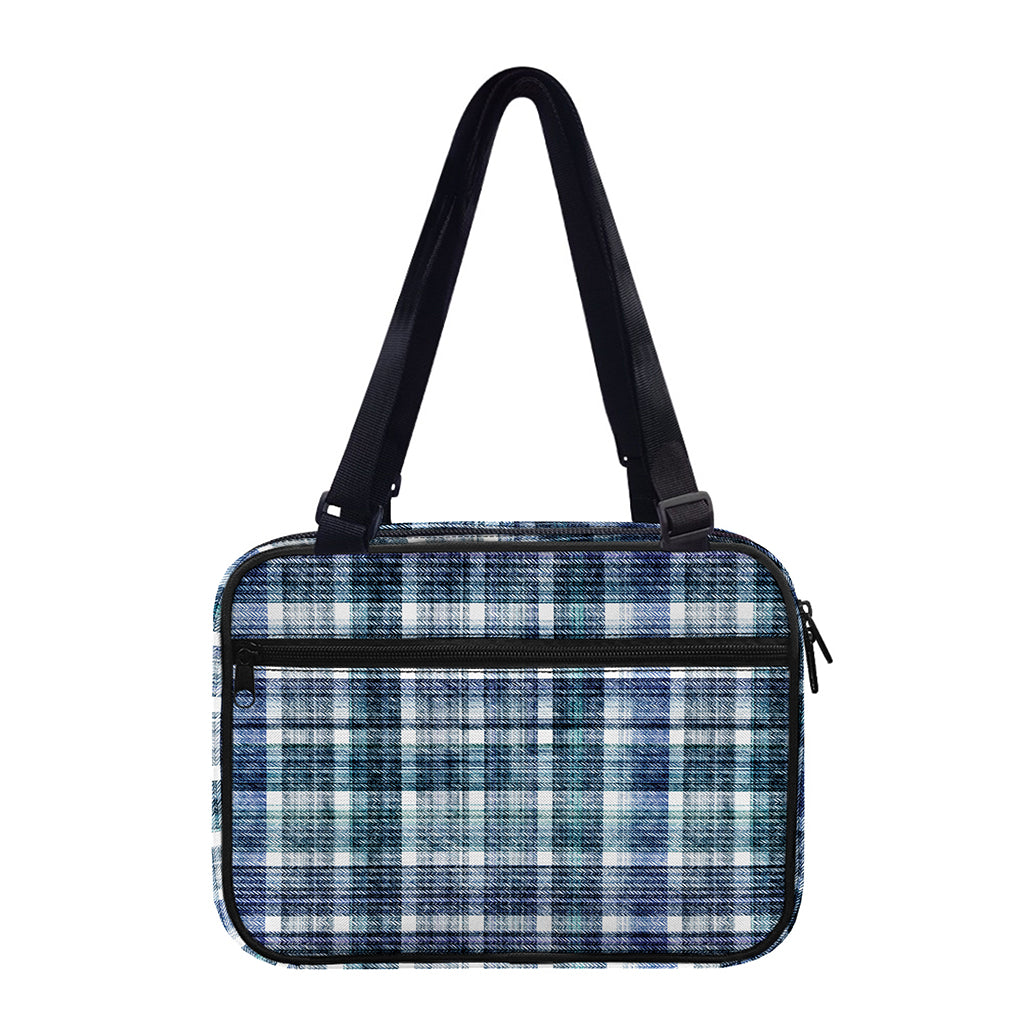 Plaid Denim Jeans Pattern Print Double Strap Bible Bag