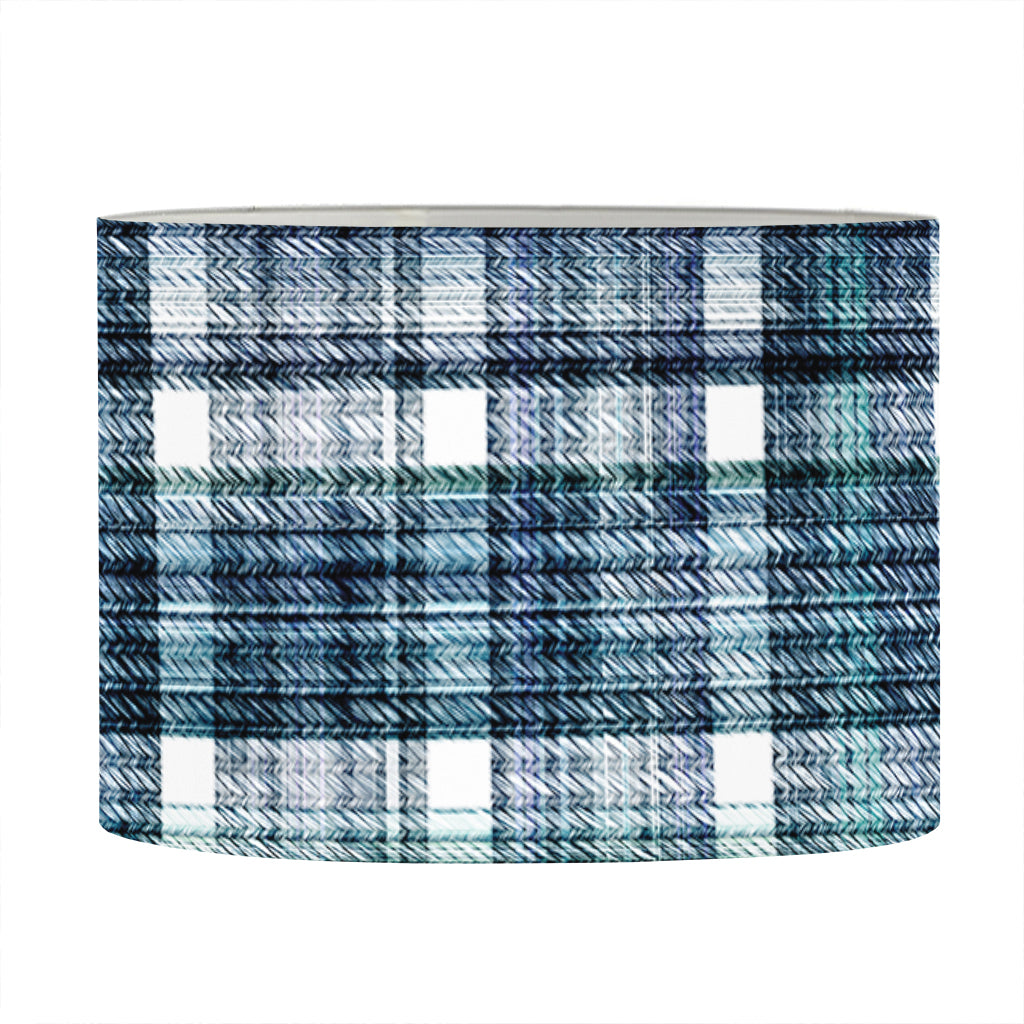 Plaid Denim Jeans Pattern Print Drum Lamp Shade