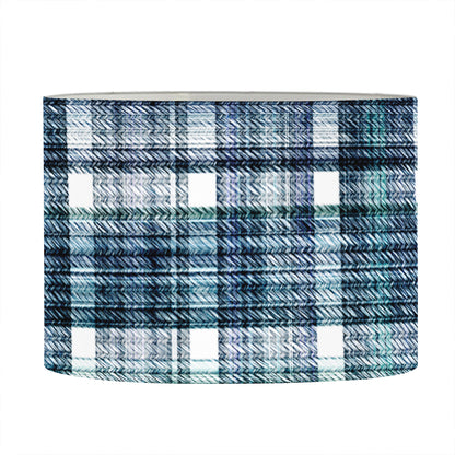 Plaid Denim Jeans Pattern Print Drum Lamp Shade