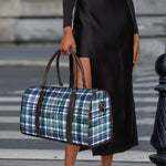 Plaid Denim Jeans Pattern Print Duffle Bag