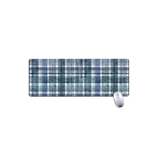 Plaid Denim Jeans Pattern Print Extended Mouse Pad