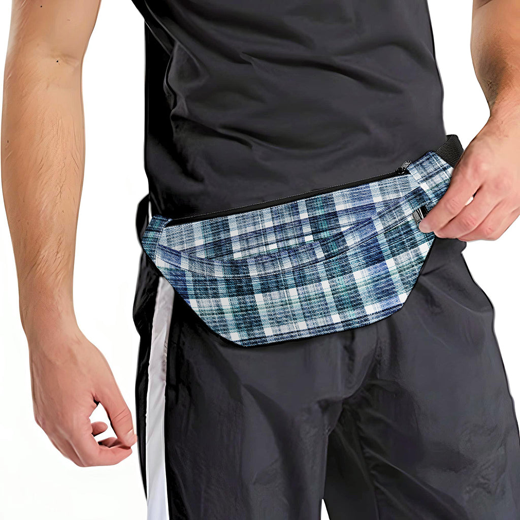 Plaid Denim Jeans Pattern Print Fanny Pack