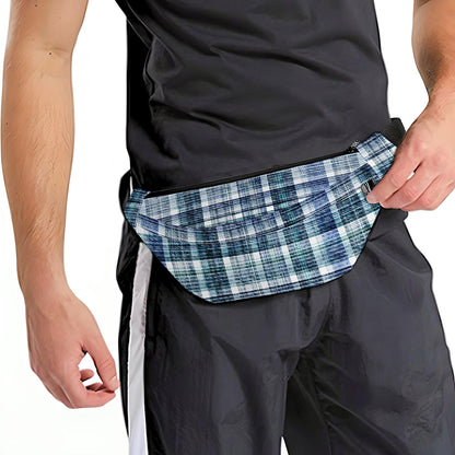 Plaid Denim Jeans Pattern Print Fanny Pack