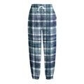 Plaid Denim Jeans Pattern Print Fleece Lined Knit Pants