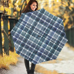 Plaid Denim Jeans Pattern Print Foldable Umbrella