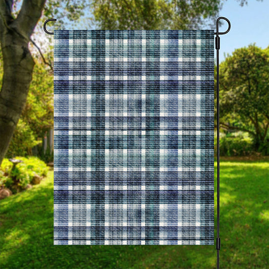 Plaid Denim Jeans Pattern Print Garden Flag