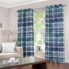 Plaid Denim Jeans Pattern Print Grommet Curtains