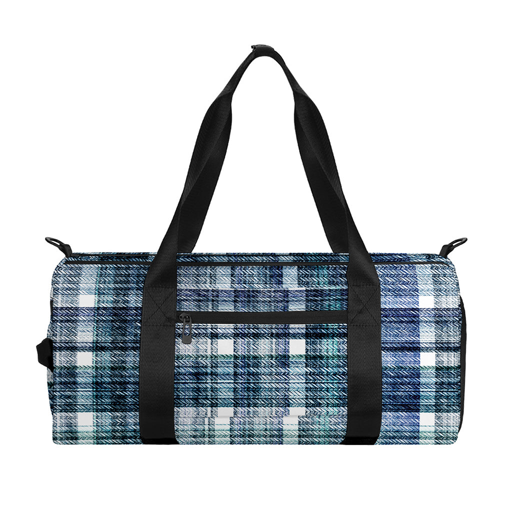 Plaid Denim Jeans Pattern Print Gym Bag