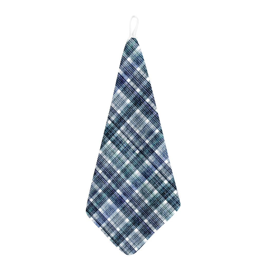 Plaid Denim Jeans Pattern Print Hand Towel