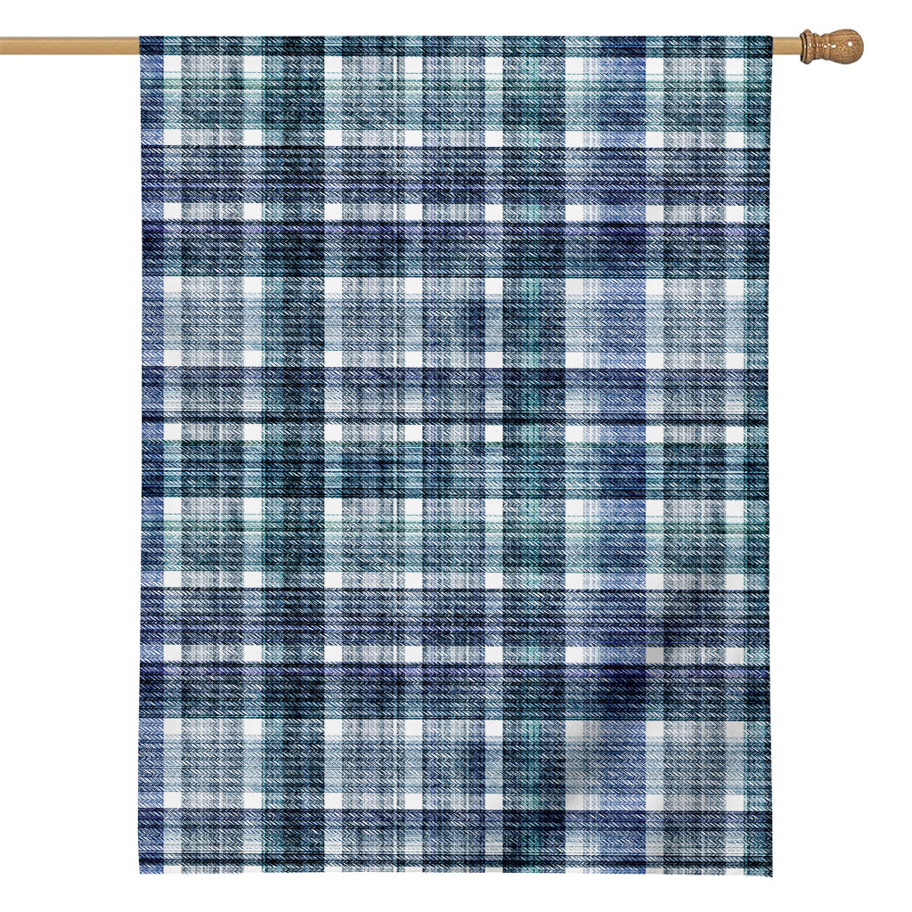 Plaid Denim Jeans Pattern Print House Flag