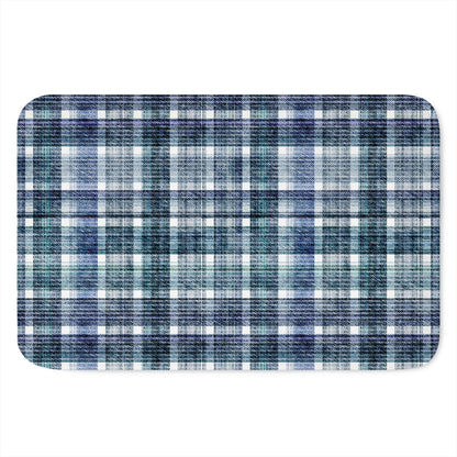Plaid Denim Jeans Pattern Print Indoor Door Mat