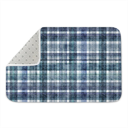 Plaid Denim Jeans Pattern Print Indoor Door Mat