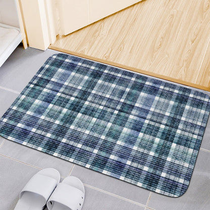 Plaid Denim Jeans Pattern Print Indoor Door Mat