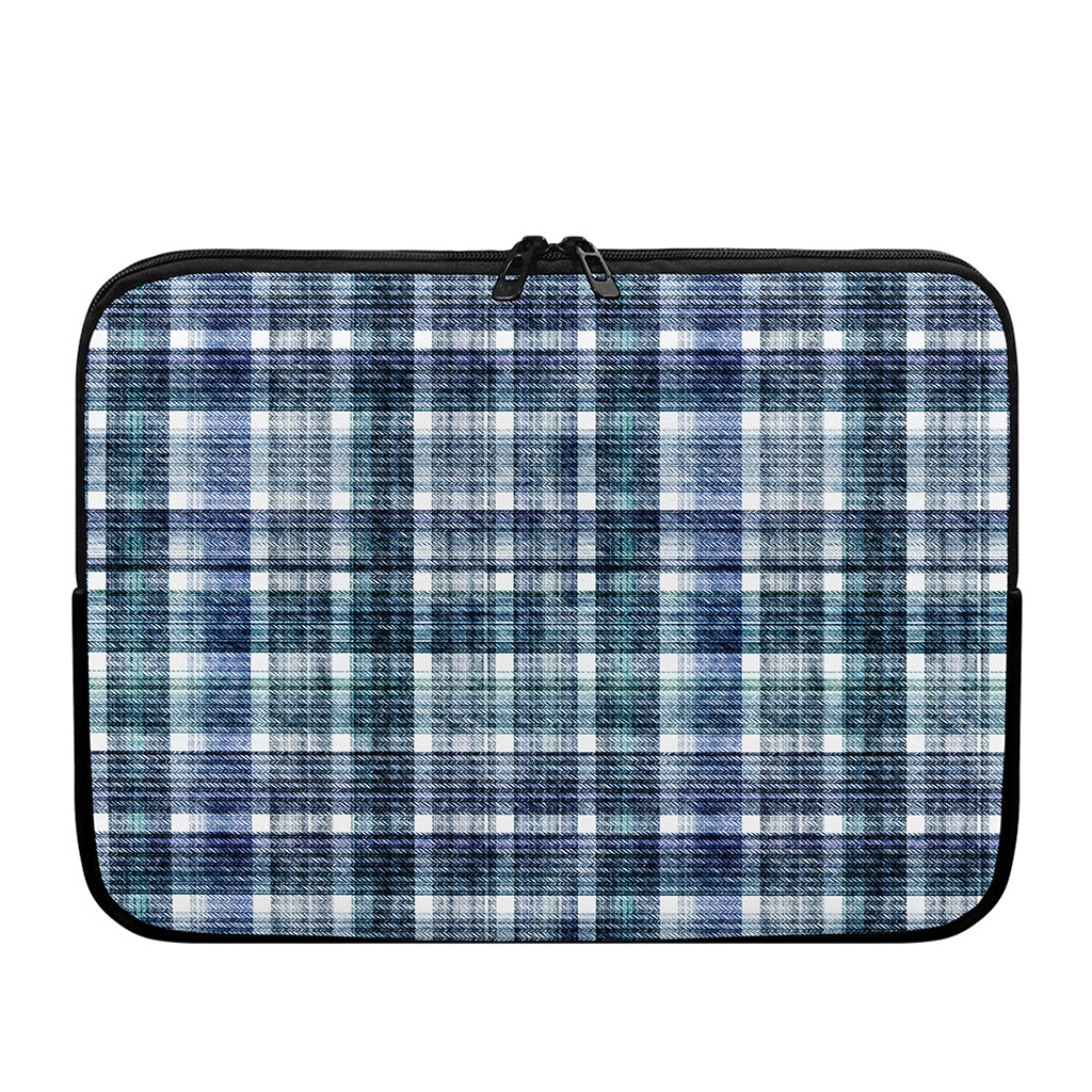 Plaid Denim Jeans Pattern Print Laptop Sleeve