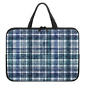 Plaid Denim Jeans Pattern Print Laptop Sleeve With Handle