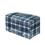 Plaid Denim Jeans Pattern Print Leather Tissue Box Cover