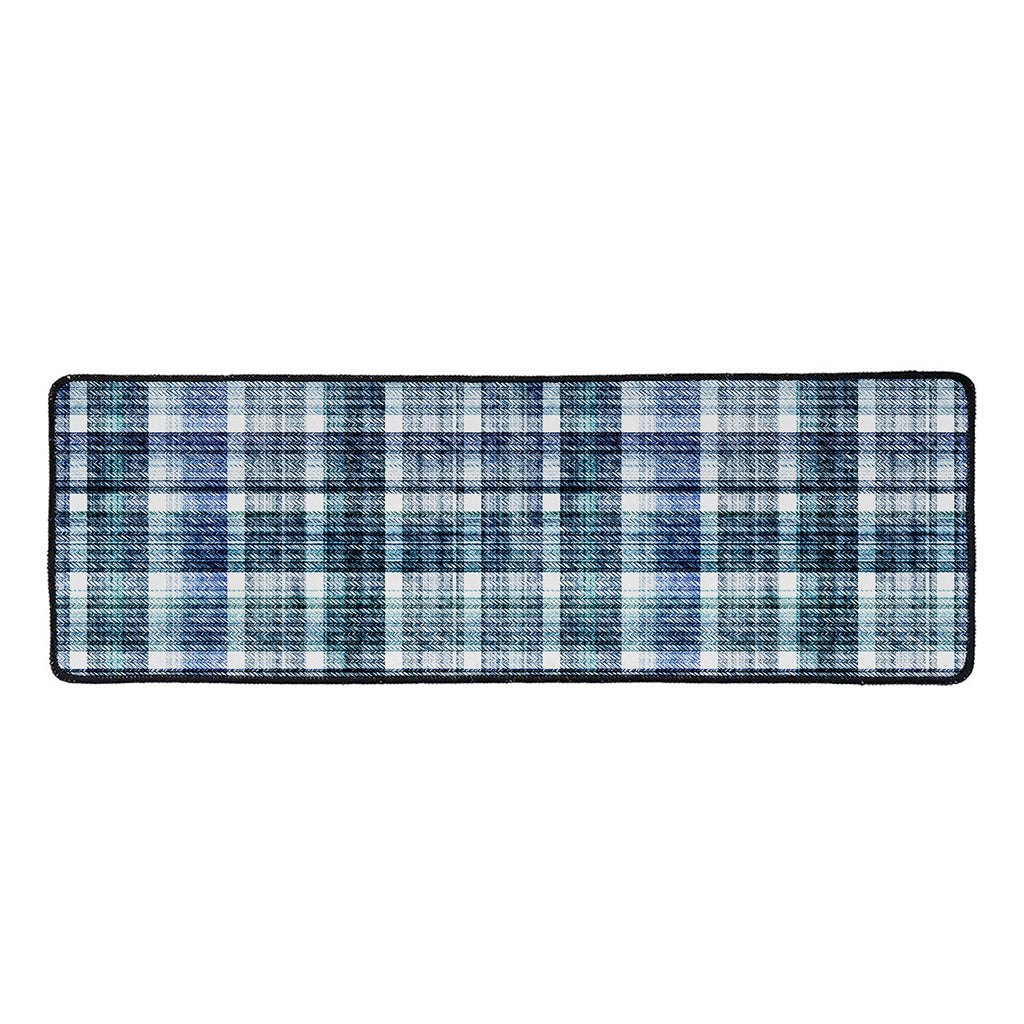 Plaid Denim Jeans Pattern Print Long Kitchen Mat