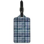 Plaid Denim Jeans Pattern Print Luggage Tag