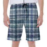 Plaid Denim Jeans Pattern Print Men's Beach Shorts