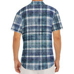 Plaid Denim Jeans Pattern Print Men's Deep V-Neck Shirt